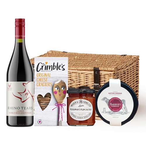 Rhino Tears Noble Red Cultivars 75cl Red Wine And Cheese Hamper